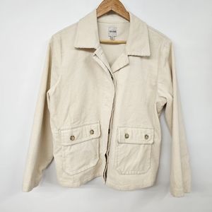 NIC+ZOE Corduroy Schacket, Size M, Cream
